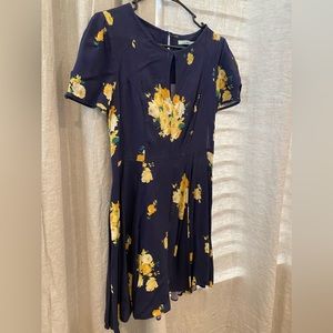 Urban Outfitters navy sundress with yellow flowers and key hole. L, runs small